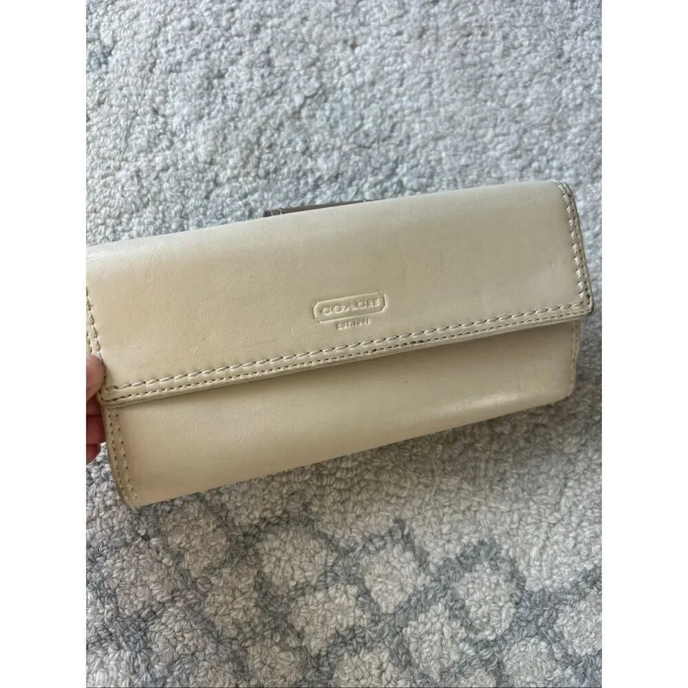 Coach leather tan wallet vintage y2k